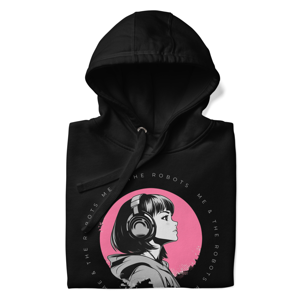 Anime Retro Neon - Unisex - Black - Premium Hoodie