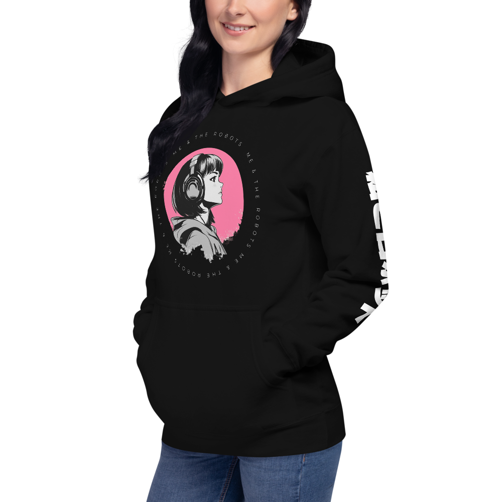 Anime Retro Neon - Unisex - Black - Premium Hoodie