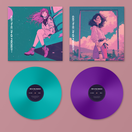 Wave 2 and Wave 3 vinyl bundle — flat-lay mockup using original sleeve and record-label artwork