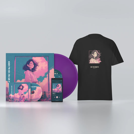 Wave 3 complete set — vinyl, CD, digital album and Wind Portrait T-shirt together — product mock-up